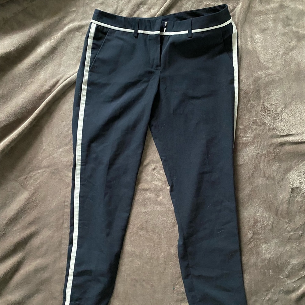 Navy Dress Pant with White stripe